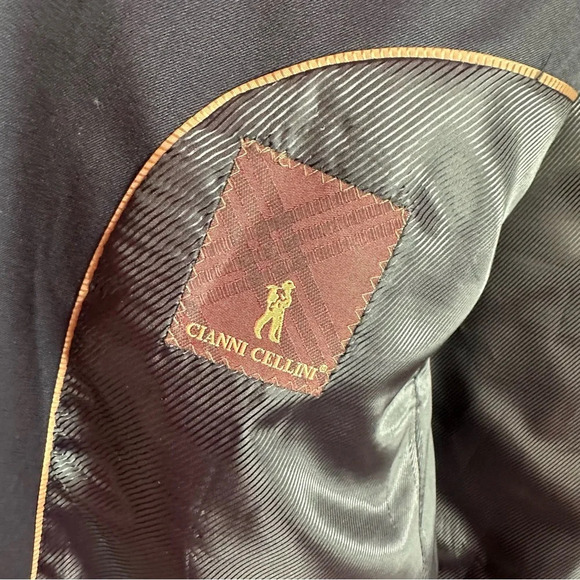 cianni cellini charles 2B navy wool blazer sports coat jacket sz 54R - Picture 3 of 7